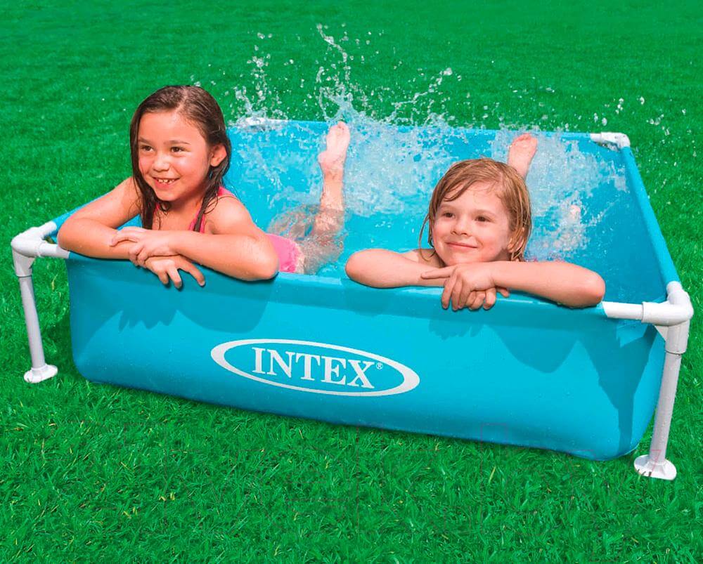 まるる Детский каркасный бассейн 122х122х30 см Mini Frame 342 л, (Intex