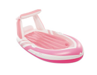 Надувной шезлонг с навесом "Розовый рай", 244х119х97 см, до 100 кг (Intex 57804)