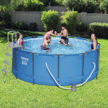 Каркасный бассейн Bestway 366х133 см + фильтр-насос 2006 л/ч, лестница (15427)