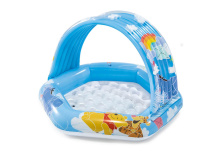 Детский надувной бассейн 109х102х71 см "Винни Пух", 41 л, от 1 до 3 лет, надувное дно (Intex 58415)