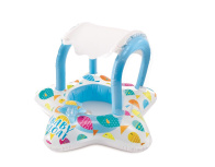 Надувные водные ходунки с тентом "Фрукты" 81х79 см, от 1 до 2 лет (Intex 56573)