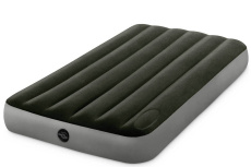 Надувной матрас Downy Airbed Fiber-Tech 99х191х25 см, со встроенным ножным насосом (Intex 64761)