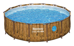 Каркасный бассейн Bestway 427х107 см + фильтр-насос 3028 л/ч, тент, лестница (561JM BW)