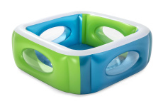 Детский надувной бассейн 168х168х56 см с окошками 565 л, от 6 лет (Bestway 51132 BW)