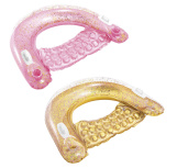 Надувное кресло-шезлонг для плавания 152х99 см с ручками и подстаканником, 2 вида (Intex 56831)