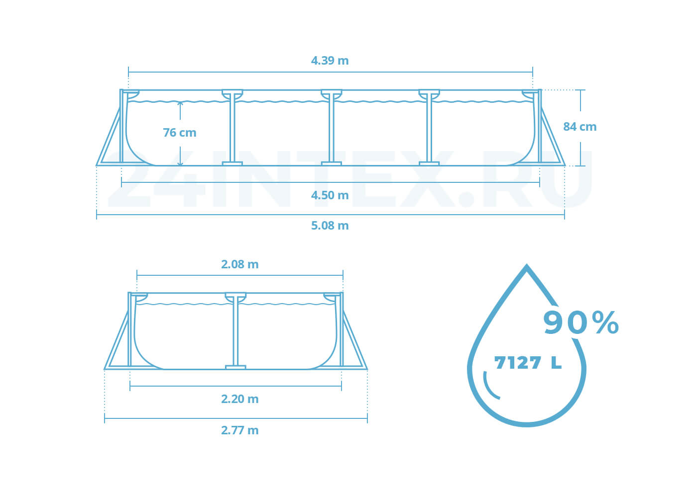 Какие размеры каркасного бассейна. Бассейн каркасный Rectangular frame 450x220х84см 7127л Intex 28273. Бассейн Интекс каркасный 2.2*4,2*0.85. Бассейн 160*260*65. Бассейн каркасный 450/220/84.