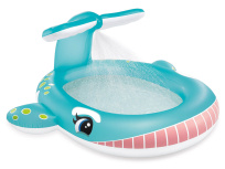 Детский надувной бассейн 201х196х91 см "Кит" с распылителем, 200 л, от 2 лет (Intex 57440)
