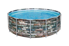 Каркасный бассейн Bestway 427х122 см + фильтр-насос 3028 л/ч, тент, лестница (56993 BW)
