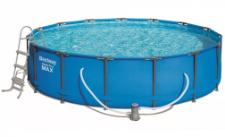 Каркасный бассейн Bestway 457х122 см + фильтр-насос 3028 л/ч, лестница (56830 BW)