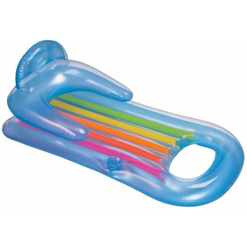 Надувной матрас-кресло для плавания 160х85 см, с окном, 2 цвета (Intex 58802)