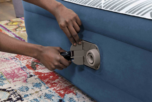 Надувная кровать Tritech Fashion Flock 203х152х36 см, встроенный насос 220V (Bestway 6712Y BW)