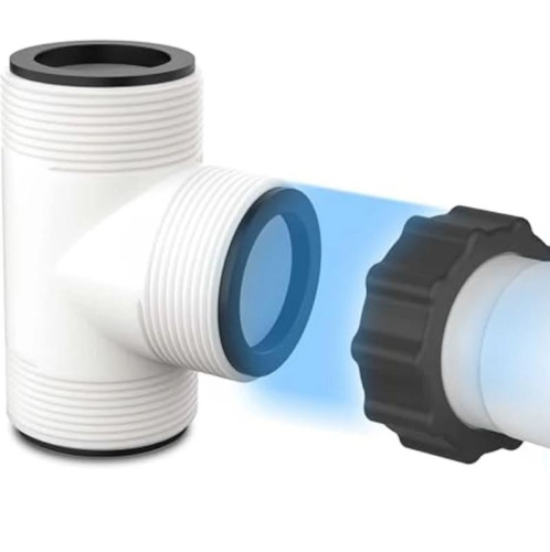 Т-образный тройник-соединитель для подключения шлангов 38 мм, 1 1/2" (10356)