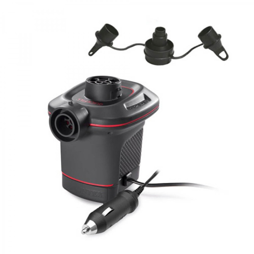 Насос электрический Quick-Fill 12В от прикуривателя, 3 насадки в комплекте (Intex 66636)