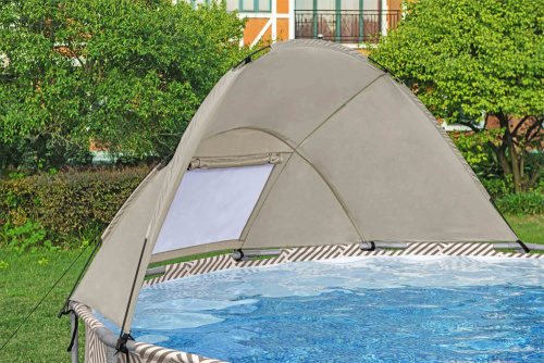 Каркасный бассейн Bestway Steel Pro MAX 396х107 см + фильтр-насос 2006 л/ч, лестница, тент, навес от солнца (561FY BW)