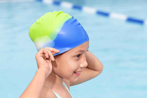 Шапочка для плавания "Lil'Color Wave Swim Cap", от 3 лет (Bestway 26049 BW)