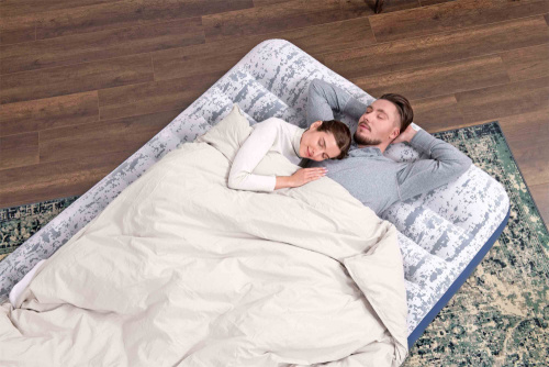 Надувной матрас Tritech 203x152x30 см, с подголовником, встроенный насос 220V (Bestway 67836 BW)