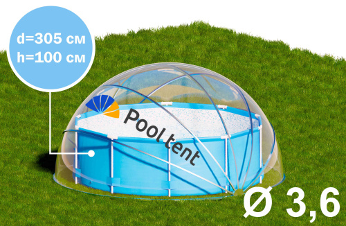 Купол-тент для бассейна, диаметр 3,6 м (Pool tent 3,6)