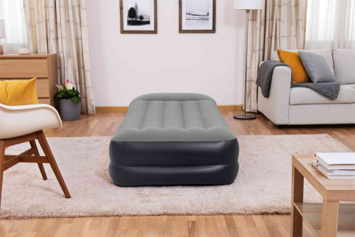 Надувная кровать Tritech 97х191х46 см с подголовником, встроенный насос 220V (Bestway 67401 BW)