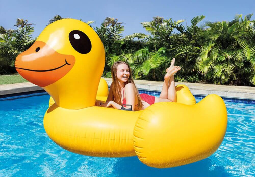 Надувной плотик 203х203x112 см "Большая желтая утка" (Intex 57286)