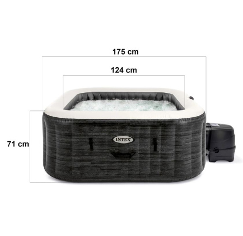 СПА-бассейн Intex PureSpa Greystone Deluxe 124/175х71 см с круговым пузырьковым массажем, хлоргенератор (28450)