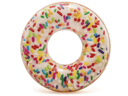 Надувной круг для плавания "Пончик в глазури" 99х25 см, от 9 лет (Intex 56263)
