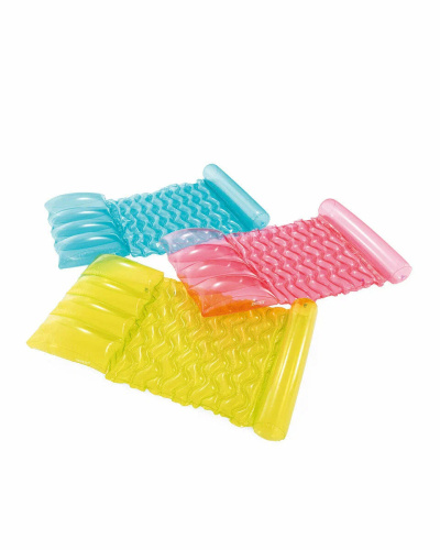 Надувной матрас для плавания "Прозрачная вода" 173х89 см, до 100 кг, 3 цвета (Intex 58725)