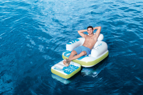Надувной шезлонг для отдыха на воде, 175х107 см (Bestway 43128)