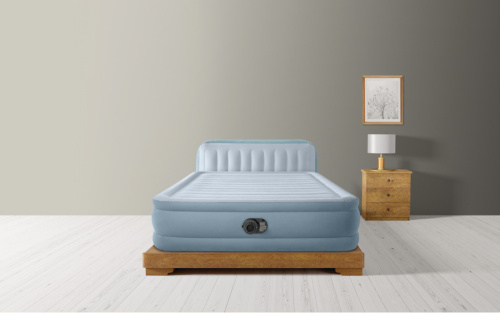 Надувная кровать Dura-Beam Deluxe Series 152х236х86 см, встроенный насос 220V (Intex 64450)