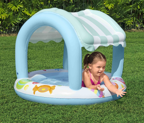 Детский надувной бассейн 104x84 см "Sweet Shoppe" с навесом , 34 л, от 2 лет (Bestway 52638 BW)