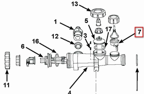 Датчик потока для хлорогенераторов (Intex 11460)