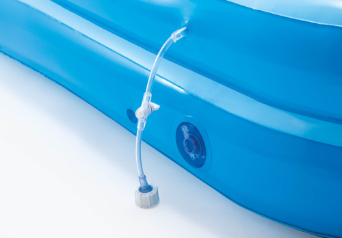 Игровой центр "Приключения в джунглях" с горкой и распылителем, 257х216х84 см, от 3 лет (Intex 57161)