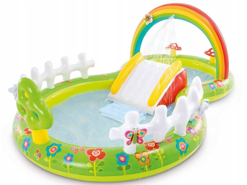 Игровой центр "Мой сад" с горкой и распылителем, 290х180х104 см, от 2 лет (Intex 57154)