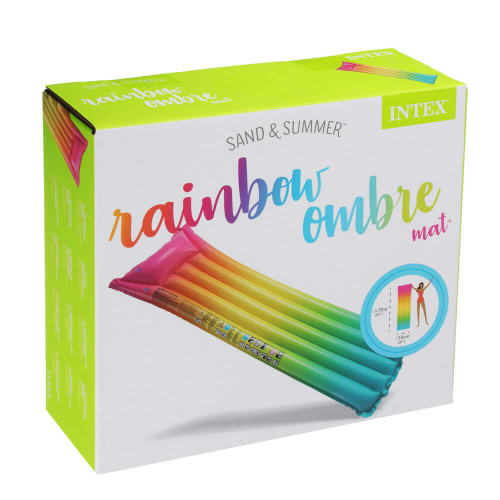 Надувной матрас для плавания 170х53х15 см "Радужное омбре" (Intex 58721)