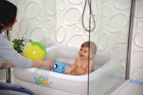 Детский надувной бассейн 86х86х25 см с надувным дном, до 3 лет (Bestway 51116 BW)