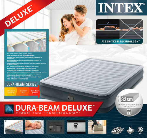 Надувная кровать Dura-Beam Plus Series 152х203х33 см, встроенный насос 220V (Intex 67770) Надувная кровать Dura-Beam Plus Series 152х203х33 см, встроенный насос 220V (Intex 67770)
