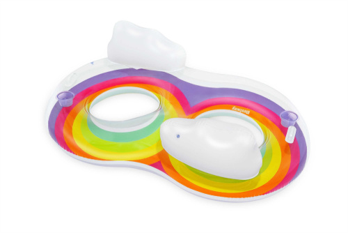 Надувной круг-кресло 186х116 см "Радуга" для двоих (Bestway 43648 BW)