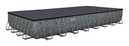 Каркасный бассейн Bestway APX 365, 956х488х132 см + песочный фильтр-насос 8327 л/ч, тент, лестница, наполнитель Polysphere (561KJ BW)