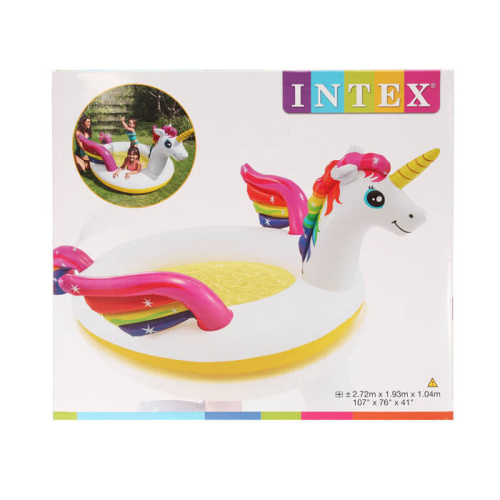 Детский надувной бассейн "Единорог" 272х193х104 см, 165 л, от 2 лет (Intex 57441)