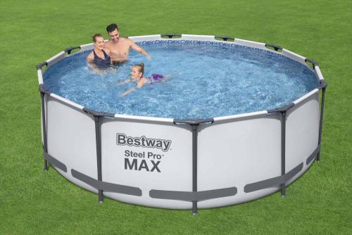 Каркасный бассейн Bestway 366х122 см + фильтр-насос 2006 л/ч, тент, лестница (56420 BW) Каркасный бассейн Bestway 366х122 см + фильтр-насос 2006 л/ч, тент, лестница (56420 BW)