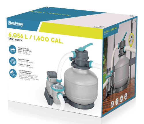 Песочный фильтр-насос Bestway 6056 л/ч (58497 BW) Песочный фильтр-насос Bestway 6056 л/ч (58497 BW)