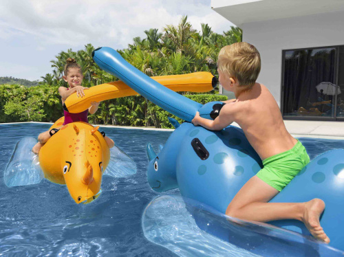 Надувные игрушки-наездники 153x77см "Носорог" с надувными битами, от 3 лет (Bestway 41522 BW)