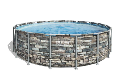 Каркасный бассейн Bestway 549х132 см + фильтр-насос 5678 л/ч, тент, лестница (56886 BW)