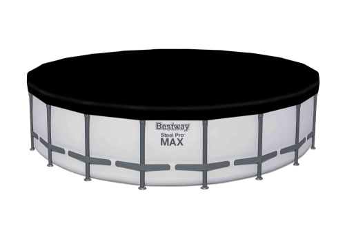 Каркасный бассейн Bestway Steel Pro MAX 610х132 см + фильтр-насос 9463 л/ч, лестница, тент (561FM BW)