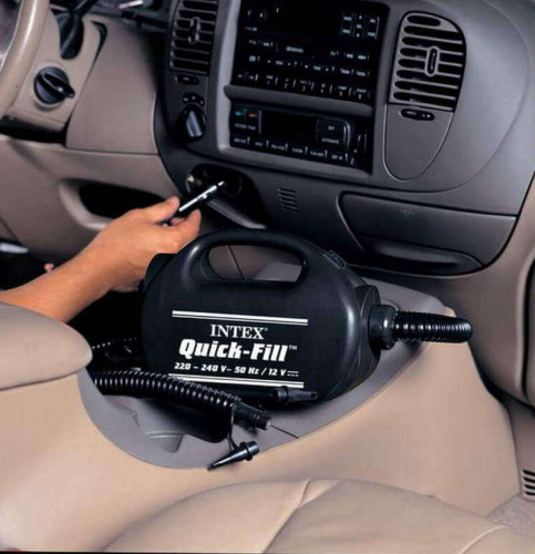 Насос электрический Quick-Fill High PS 12В/220В 3 насадки в комплекте (Intex 68609)