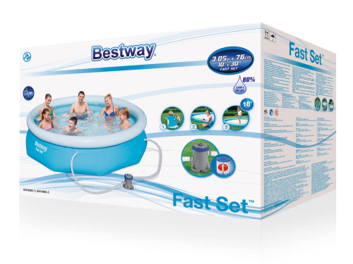 Бассейн надувной Bestway Fast Set Pools 305х76 см + фильтр-насос 1249 л/ч (57270/57109 BW)