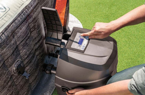 СПА-бассейн Intex PureSpa Greystone Deluxe 124/175х71 см с круговым пузырьковым массажем, хлоргенератор (28450)