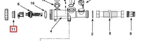 Муфта электролитической камеры (Intex 11432)