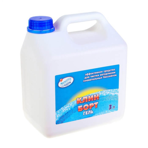 Клин-Борт гель, 3л канистра, жидкость для очистки стенок бассейна от слизи и жировых отложений, М84, Маркопул Кемиклс Клин-Борт гель, 3л канистра, жидкость для очистки стенок бассейна от слизи и жировых отложений, М84, Маркопул Кемиклс