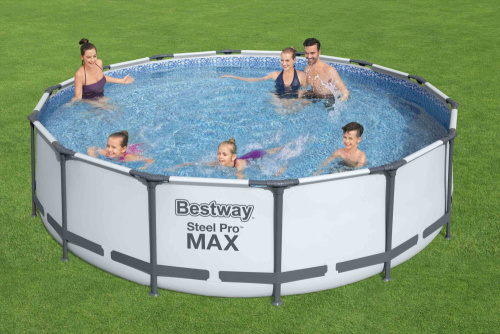 Каркасный бассейн Bestway 427х107 см + фильтр-насос 3028 л/ч, тент, лестница (56950 BW) Каркасный бассейн Bestway 427х107 см + фильтр-насос 3028 л/ч, тент, лестница (56950 BW)
