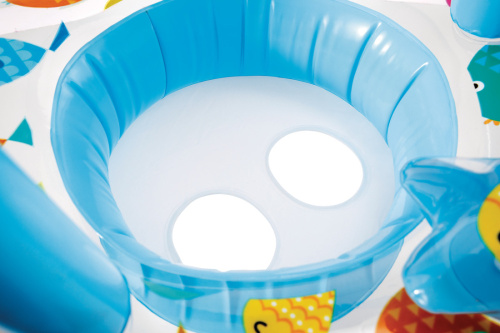 Надувные водные ходунки с тентом "Фрукты" 81х79 см, от 1 до 2 лет (Intex 56573)